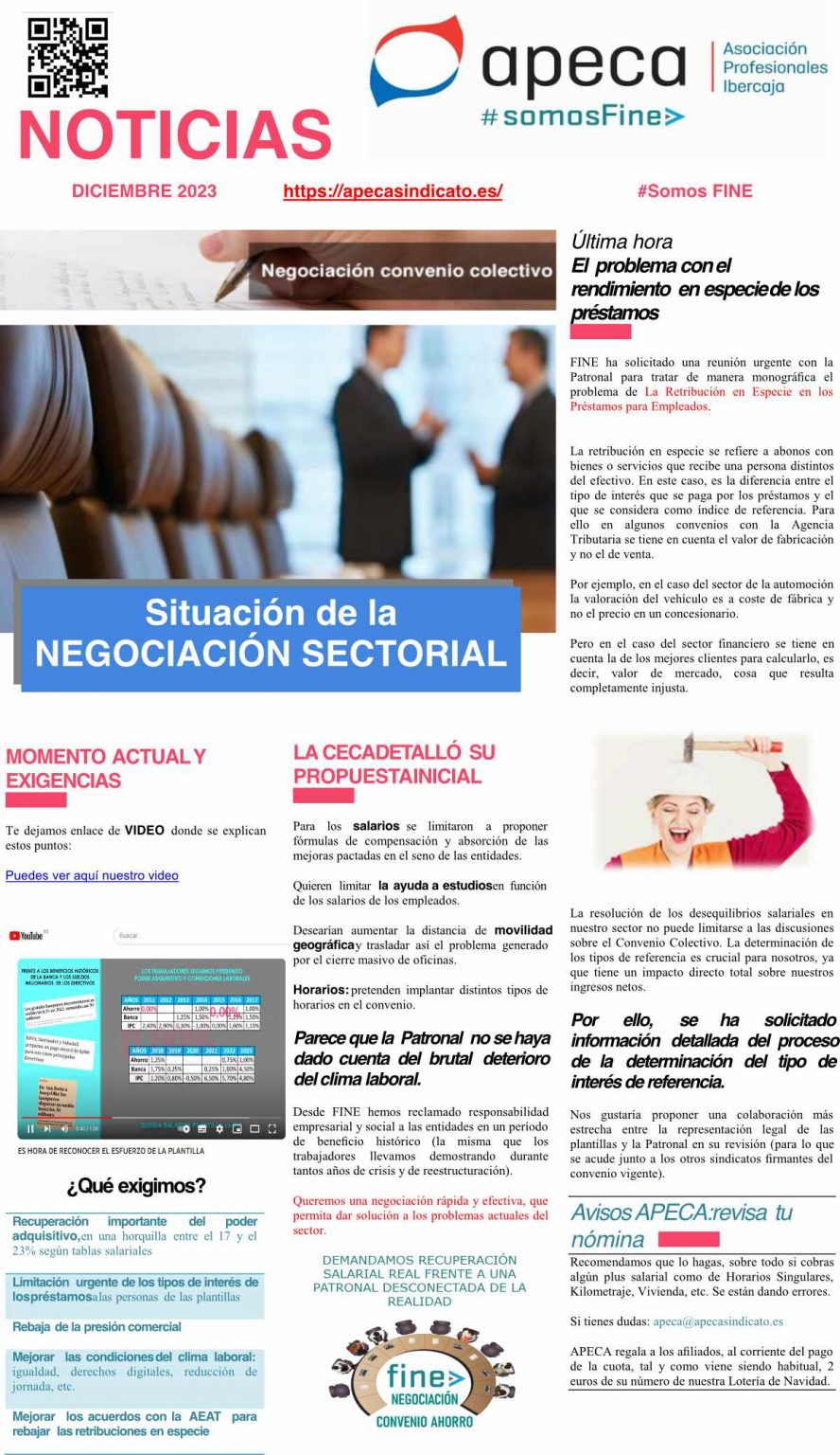 Revista Diciembre 2023 - Apeca Sindicato